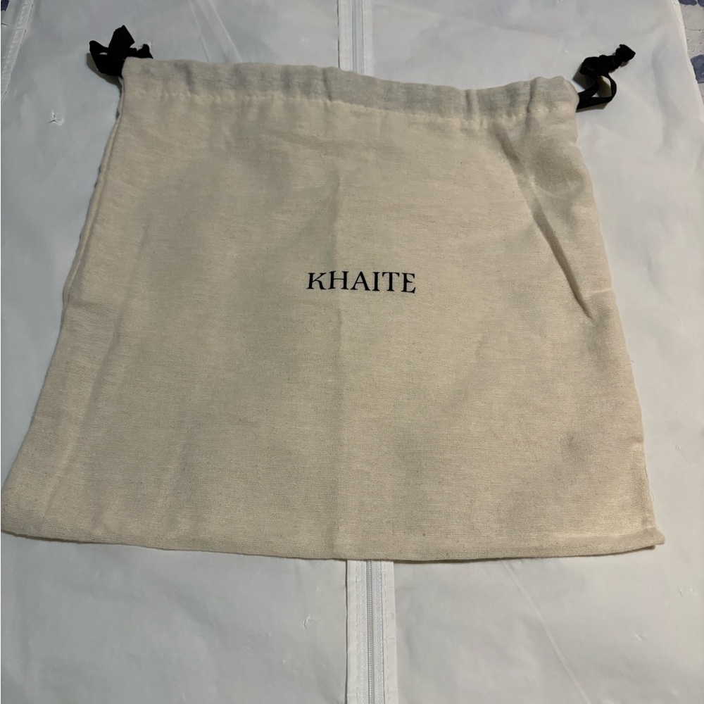 KHAITE Beige Duster Bag with Black Accents